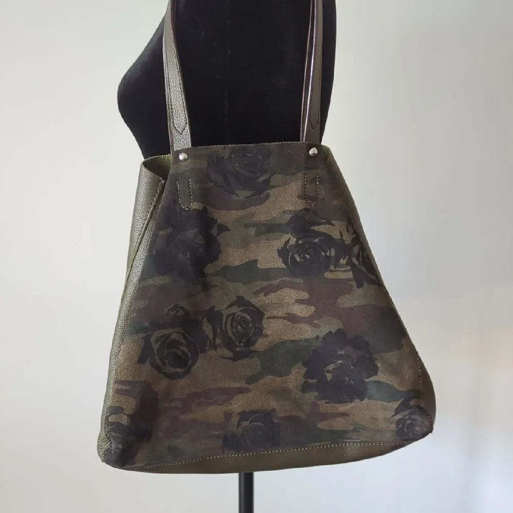 Sanctuary Manhattanville Camo Floral Leather Tote Bag